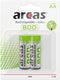 Arcas 177 08206 - Oplaadbare NiMH AA/HR6 800mAh Batterijen - Milieuvriendelijk (2 stuks)