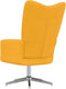 vidaXL Relaxstoel fluweel mosterdgeel