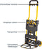 Stanley SXWTD-FT585 2-in-1 Steekwagen en Plateauwagen - Steekkar max. 70KG - Platformwagen max. 137KG - Transportwagen Inklapbaar - Transportwagen met Stevige Wielen - Kunststof/ Staal