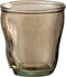 J-Line drinkglas Onregelmatig - glas - lichtbruin - 6 stuks