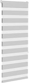 vidaXL - Zebra - rolgordijn - 65x150 - cm - stofbreedte - 60,9 - cm - lichtgrijs