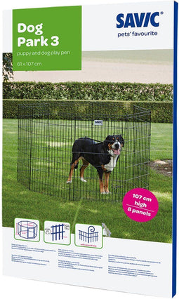 Savic puppyren dog park zwart 3 61x107 cm