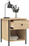 vidaXL - Nachtkastje - 40x42x50 - cm - bewerkt - hout - sonoma - eikenkleurig