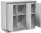 vidaXL - Dressoir - met - LED - - - Grijs - Sonoma, - 90x32x75 - cm, - Gemaakt - van - Houtcomposiet
