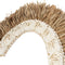 Het Raffia Schelp Hart - Naturel Wit - L