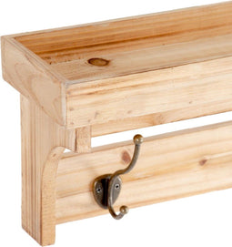 Wandkapstok 62 x 15 x 21 cm Sparrenhout