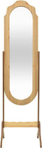 vidaXL - Spiegel - vrijstaand - 45,5x47,5x160 - cm - bewerkt - hout