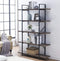 VDD Wandkast - industrieel - metalen frame - zwart - 140x32x178 cm
