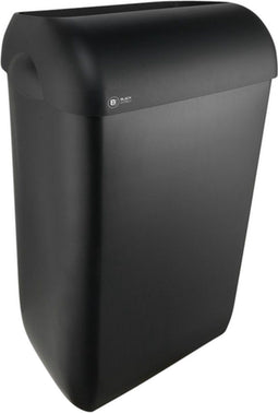 Afvalbak blacksatino open inworp 43 liter zwart