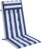 vidaXL - Stoelkussens - 4 - st - hoge - rug - gestreept - oxford - stof - wit - en - blauw