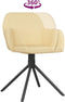vidaXL - Eetkamerstoelen - draaibaar - 2 - st - fluweel - crèmekleurig