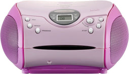 Lenco SCD-24 - Draagbare FM Radio/CD-speler - Programmeerbaar geheugen - Roze