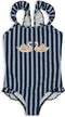 Konges Sløjd Dea Zwempak/Badpak Frill - Navy Stripe - Maat 3 jaar