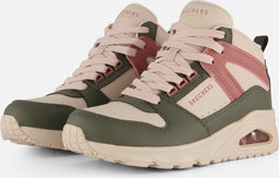 Skechers Uno-High Regards - Hoge Sneakers - Air-Cooled Memory Foam - Creme