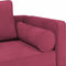 vidaXL - Chaise - longue - met - kussens - fluweel - wijnrood