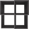 vidaXL - Tuinplanter - 100x100x60 - cm - Zwart - Staal