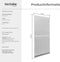 tectake® Magnetische Hordeur - Deurhor - Op maat te zagen - 95 x 210 cm