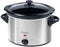 Bestron ASC350 - Slowcooker 3,5L - 3 programma's keramische pan glazen deksel - Zilver