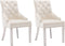 vidaXL - Eetkamerstoelen - 2 - st - fluweel - crèmekleurig