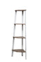 Hoekkast Stoer metaal hout industrieel design boekenkast 125 cm hoog wit
