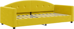 vidaXL - Slaapbank - 90x200 - cm - fluweel - geel