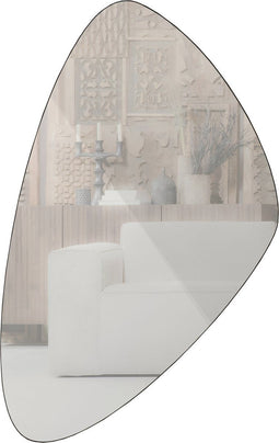 WOOOD Philou Spiegel - Glas/Metaal - Zwart - 80x50x0,5