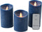Anna's collection - 3ST OPLAADBARE KAARS ANTIEK BLAUW WAX RUSTIEK B...