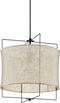 EGLO Bridekirk - Hanglamp - Ø 40 cm - Staal/Linnen - Zwart/Beige