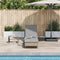 vidaXL - Ligbed - met - wielen - en - kussen - poly - rattan - beige