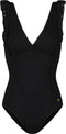 Beachlife Black Embroidery - Badpak - Ingebouwd topje mesh - Zwart