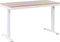 Bureau elektrisch verstelbaar met USB-poort lichthout/wit 120 x 60 cm KENLY