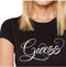 Guess Glitzy Logo R4 - Dames T-shirt - Korte mouw - Zwart (2022)
