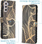 iMoshion Hoesje Geschikt voor Samsung Galaxy S21 Plus Hoesje Met Pasjeshouder - iMoshion Design Softcase Bookcase - Meerkleurig / Golden Leaves