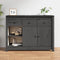 vidaXL - Dressoir - 100x35x74 - cm - massief - grenenhout - grijs