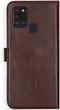 Selencia Hoesje Geschikt voor Samsung Galaxy A21s Hoesje Met Pasjeshouder - Selencia Echt Lederen Bookcase - Bruin