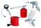 Einhell Perslucht Accessoireset - 5-delig - Incl. blaaspistool, spiraalslang, sproeipistool, verfspuitpistool met bovenbeker, bandenspanningsmeter