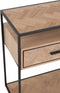 J-Line console Zigzag 2 Lades - hout/metaal - naturel/zwart