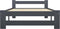 vidaXL - Bedframe - massief - grenenhout - donkergrijs - 90x200 - cm