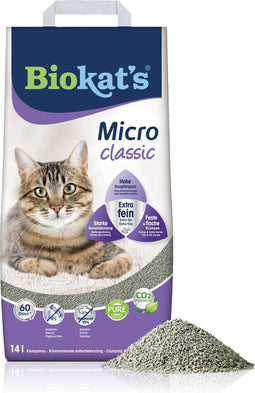 Biokat's Micro Classic - 14 L - Kattenbakvulling - Klontvormend - Zonder geur