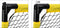 Get & Go Voetbaldoel - opvouwbaar - 91x61x61 cm - Zwart/Geel (set van 2)