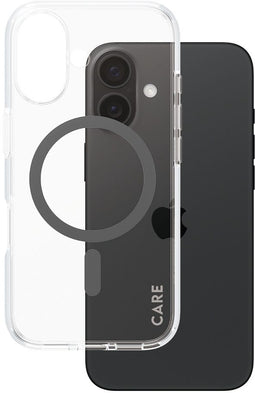 PanzerGlass CARE by PG BLK MagSafe iPhone16 - Soft case - Krasbestendig Schokbestendig - Transparant