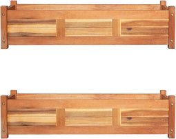 vidaXL - Plantenbakken - verhoogd - 2 - st - 100x30x25 - cm - acaciahout
