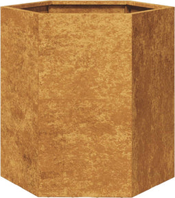 vidaXL - Plantenbak - zeshoek - 46x40x45 - cm - weervast - staal