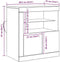 vidaXL - LED Dressoir - RGB Verlichting - Zwart - 60,5 x 37 x 67 cm