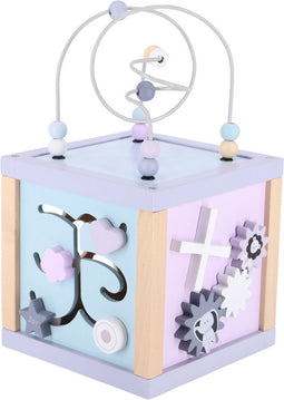 Jipy Houten Activiteiten Kubus Paars/Blauw
