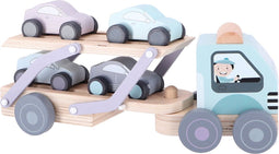 Jipy Houten Autotransporter Speelset Blauw/Paars