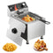 VEVOR EF-12L - Professionele elektrische friteuse - 3100 W - Zilverkleurig