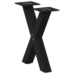 vidaXL - Salontafelpoten - 2 - st - X-vormig - 37x(30-31) - cm - staal - zwart