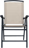 vidaXL - Tuinstoelen - inklapbaar - 2 - st - textileen - crème