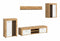 Furnilux Jam - Woonkamercombinatie - Praktische indeling - Wit eiken - 35x310x169cm